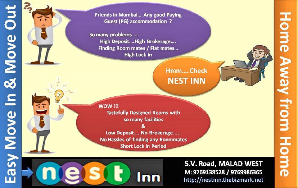 nest inn malad mumbai paying guest ad